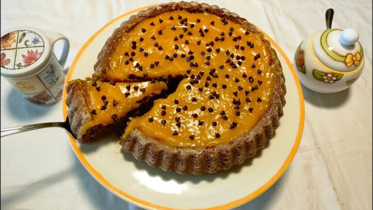 Crostata divina: il perfetto connubio tra cioccolato morbido e crema all’arancia!
