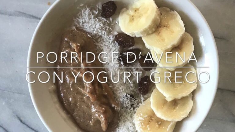 Una colazione irresistibile: il mix delizioso di porridge con yogurt greco e banana