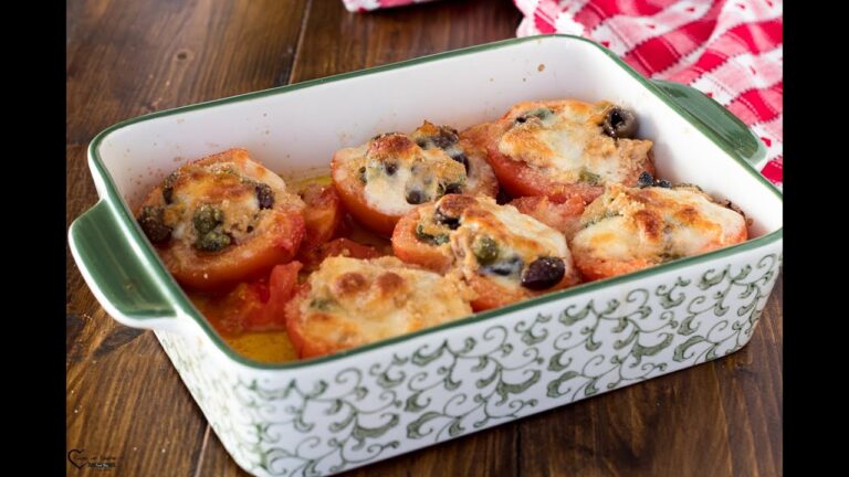 Pomodori ripieni al forno: un’esplosione di gusto con tonno e mozzarella!