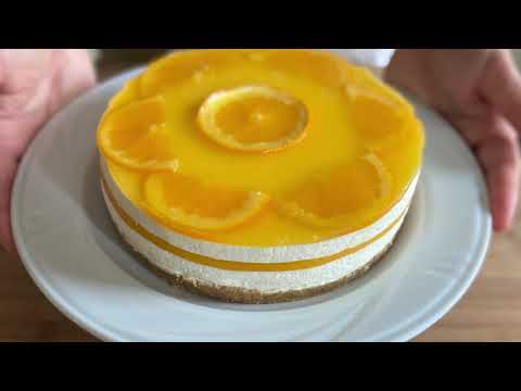 Deliziosa cheesecake all’arancia con yogurt: un mix irresistibile di dolcezza e freschezza!